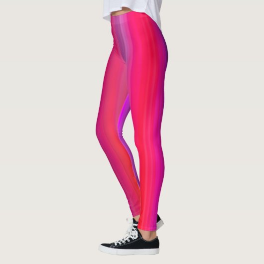 Leggings Multicolored abstract linear print (Gauche)