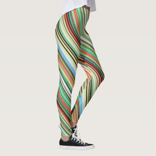 Leggings multicolores diagonalement répartis (Droite)