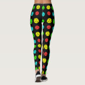 Leggings multicolores Motif Pickleball (Dos)