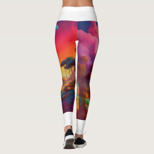 Leggings multicolores vibrants (Dos)