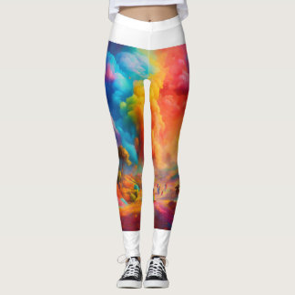 Leggings multicolores vibrants