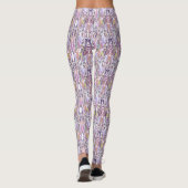 Leggings multicolores violets pour femmes (Dos)