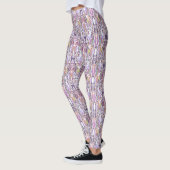 Leggings multicolores violets pour femmes (Gauche)