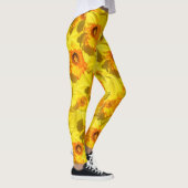 Leggings Multiples Daffodils Médaille d'or Fleurs (Droite)