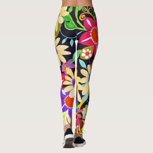 Leggings multiples d'alimentation de fleur (Dos)