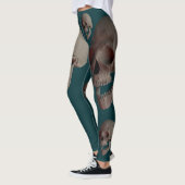 Leggings Multitude de crânes humains riants (Gauche)