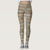 Leggings Mur de briques marron Un design original  (Devant)