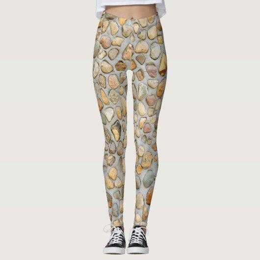 Leggings Mur de galets rustique (Devant)