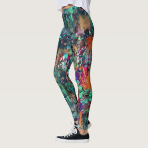 Leggings Mur de graffiti et éclaboussures de peinture en sp