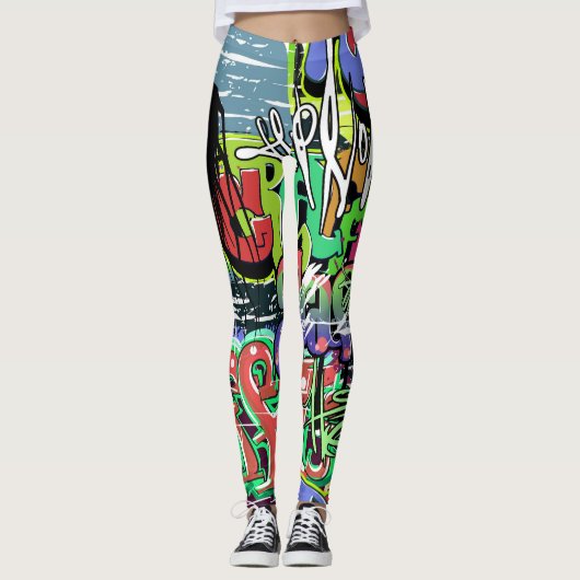 Leggings Mur de graffitis : Hip hop urbain (Devant)