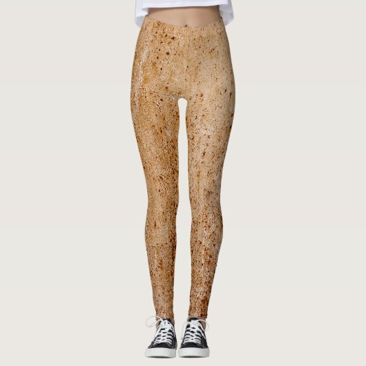 Leggings Mur en fer rouillé, détail de texture. (Devant)