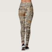 Leggings Mur en pierre rustique, décoration texturée (Dos)
