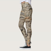 Leggings Mur en pierre rustique, décoration texturée (Gauche)