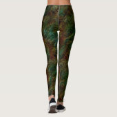 Leggings Mur vert et corail moucheté (Dos)