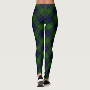Leggings Murray tartan bleu vert plaid