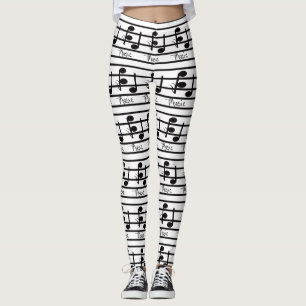 Leggings Musiciens de notes musicales de mode de style de