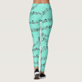 Leggings Musique bleue note musicienne Motif (Dos)