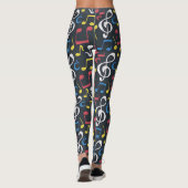 Leggings Musique colorée note musicienne Motif (Dos)