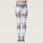 Leggings Musique couleur aquarelle Feuilles (Devant)