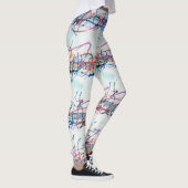 Leggings Musique couleur aquarelle Feuilles (Droite)