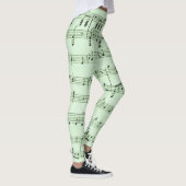 Leggings Musique de feuille verte (Droite)