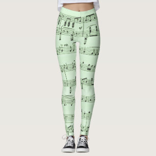 Leggings Musique de feuille verte