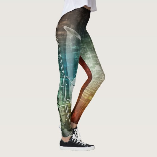 Leggings Musique de saxophone (Droite)