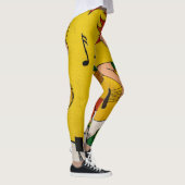 Leggings musique live jaune coloré (Droite)
