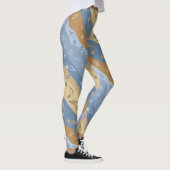 Leggings Musique Note Tirages Ornement Brown Et Bleu (Droite)