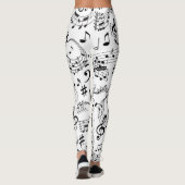 Leggings Musique, notes musicales (Dos)