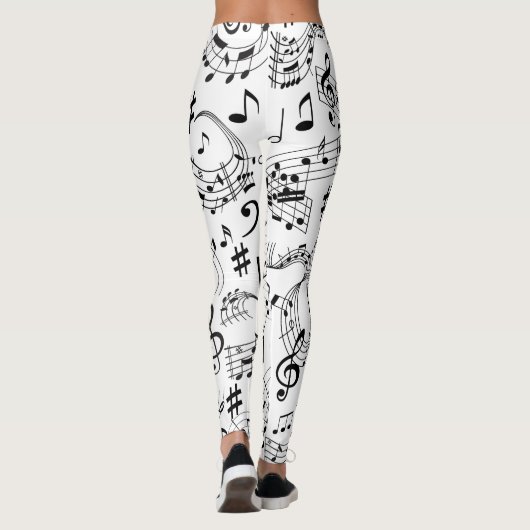 Leggings Musique, notes musicales (Dos)