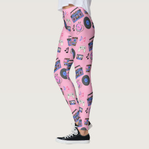 Leggings Musique Rétro des Années 80 Nostalgique