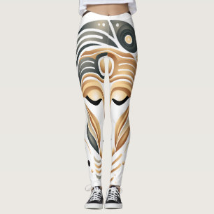 Leggings Musique Zen Minimaliste Déesse Géométrique Abstrai
