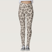 Leggings Muted Taupe Leopard Print (Devant)