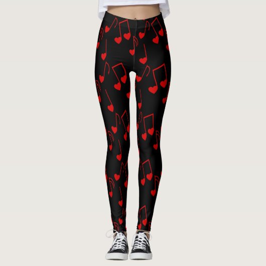 Leggings Muziek hart (Voorkant)