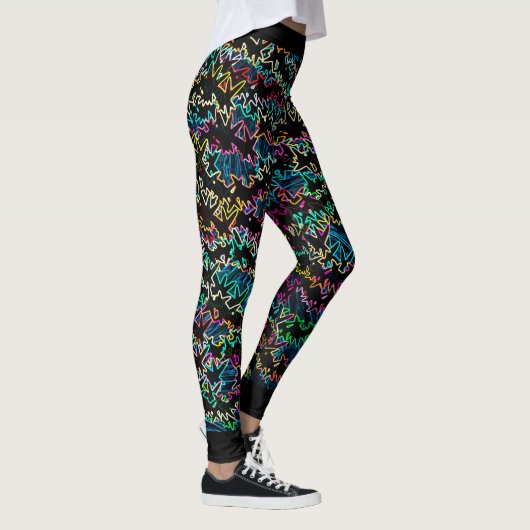Leggings MVB Neon Effet Wave Links Design (Droite)