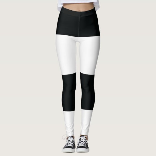 Leggings Mydeas | Bleu et blanc Extra Wide Stripes (Devant)