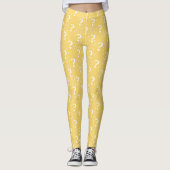 Leggings Mystère question marque énigme puzzle jaune (Devant)