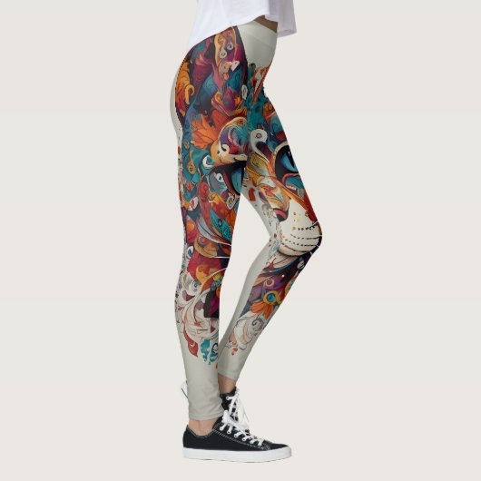 Leggings Mystic Boho Feline Mandala (Droite)