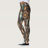 Leggings Mystical Dark Boho : Feathers & Dream Catchers Des (Gauche)