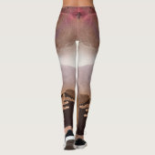 Leggings Mystical Ombre Black Space Galaxy Jupiter Sparkles (Dos)