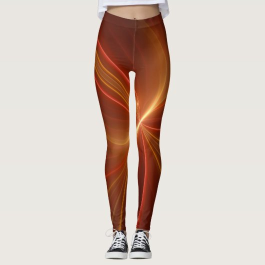 Leggings Mystique Abstrait Fractal Art Moderne Couleurs cha (Devant)