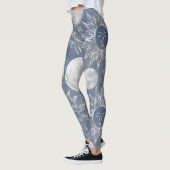 Leggings Mystique solaire | Dusty Blue Silver Moon Stars So (Gauche)