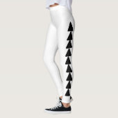 Leggings Na Wahine Koa (Noir sur Blanc) (Gauche)