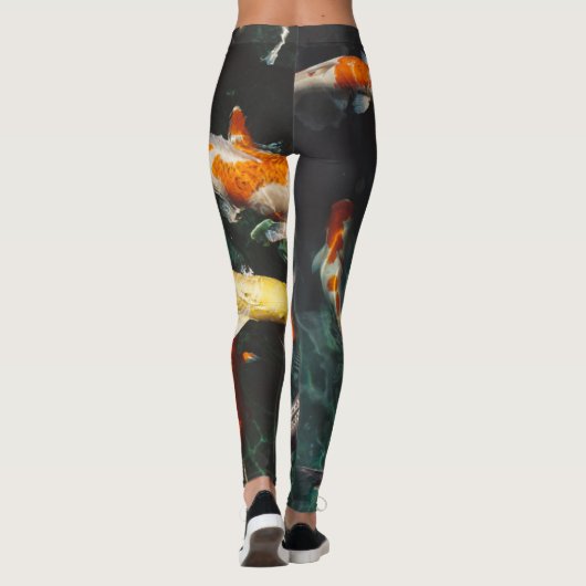 Leggings nager avec le koi (Dos)