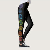 Leggings Namaste Chakras coloré par arc-en-ciel (Droite)