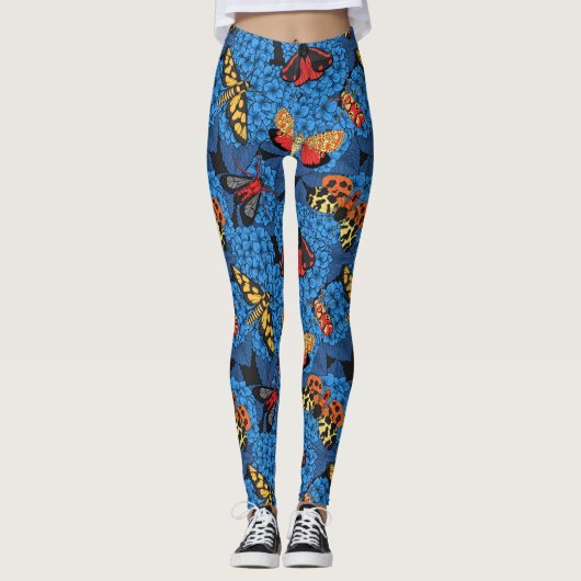 Leggings Nappes phréatiques bleu hydrangée (Devant)