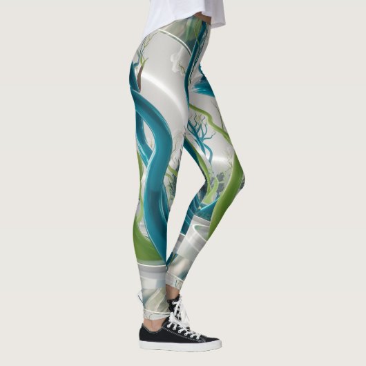 Leggings Nature d'impression 3D (Droite)