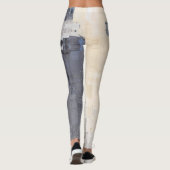 Leggings Nature robuste / Design en crème bleue (Dos)