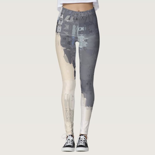 Leggings Nature robuste / Design en crème bleue (Devant)
